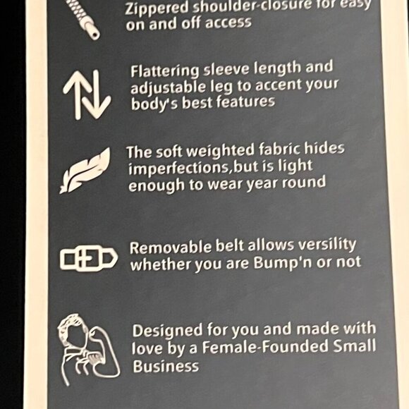 BUMP'N The Jump'n Mama Slouchy Belted Zip Up SS Maternity Jumpsuit Size M - Picture 7 of 10